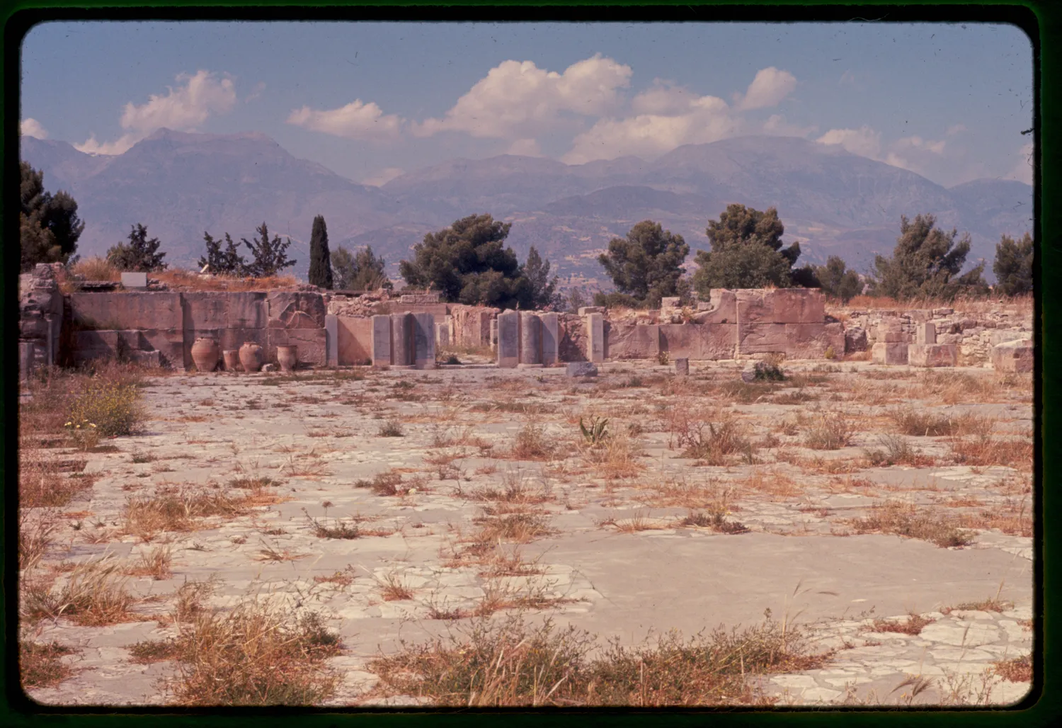 Ruins on Crete, Knossos. Center of Minoan civilization. Castle with flush toilets, sewage system, water piped in from 7 miles away LOC matpc.23191