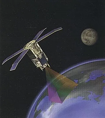 Satellite collection of data about Earth's surface and atmosphere