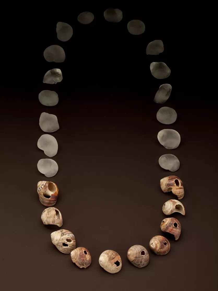 Shell bead necklace