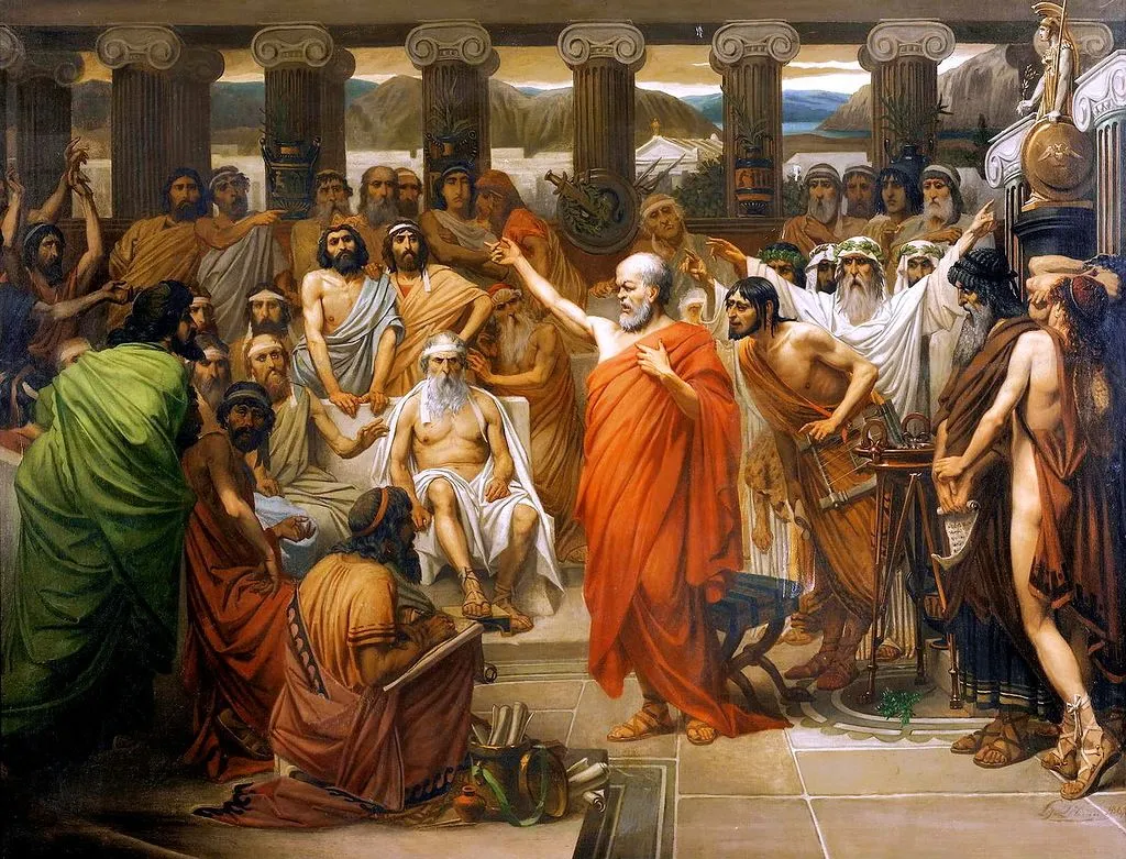 Socrates Address by Belgian artist Louis Joseph Lebrun, 1867