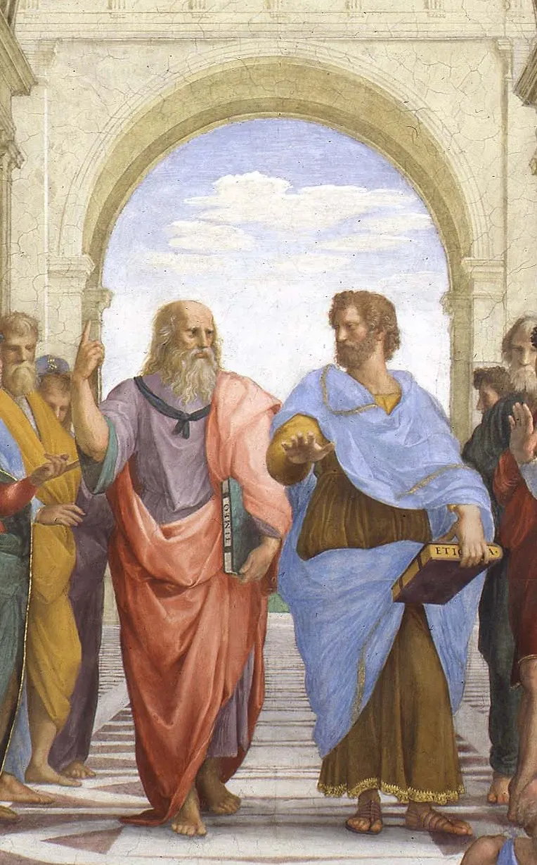 Socrates and Plato Socrates y Platon, Escuela de Atenas, Raffae