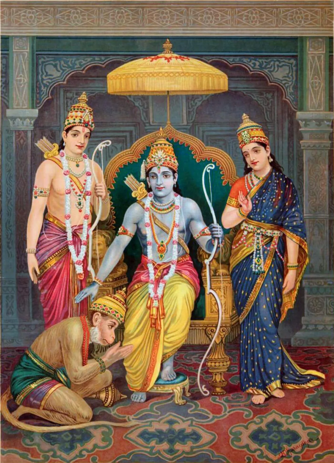 Sree Raghunandan - Ram Laxman Sita and Hanuman, M V Dhurandar