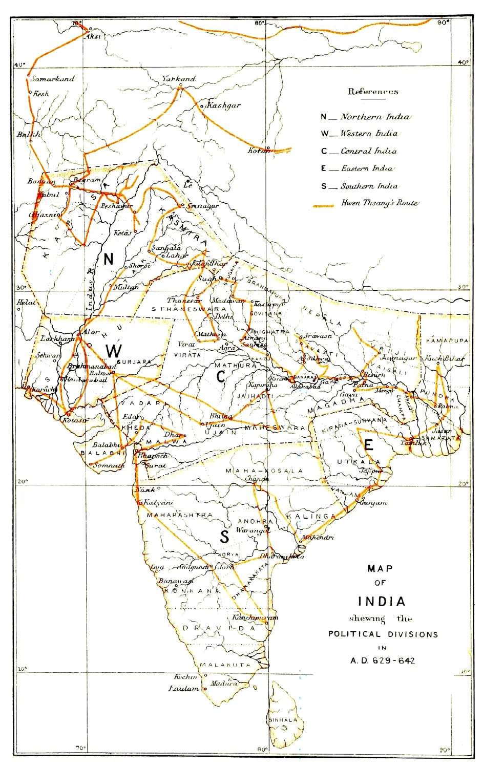 The Ancient Geography of India - Map I