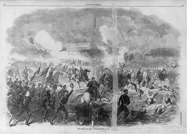 The battle of Bull Run, 2 P.M., July 21, 1861