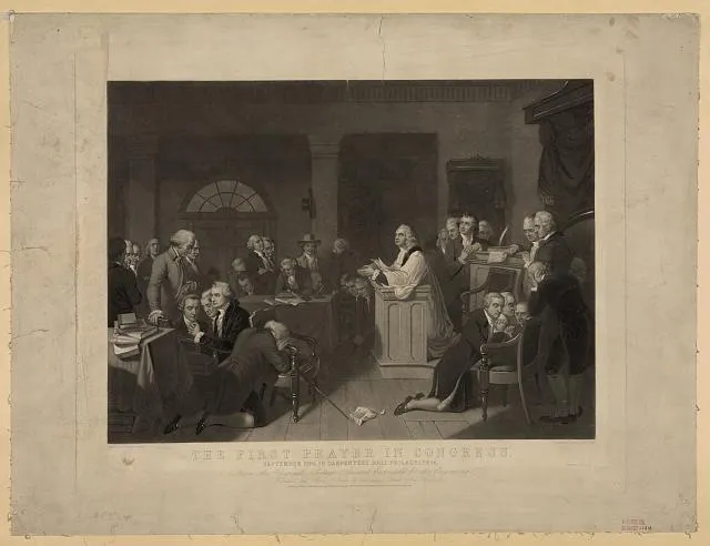 The first prayer in Congress