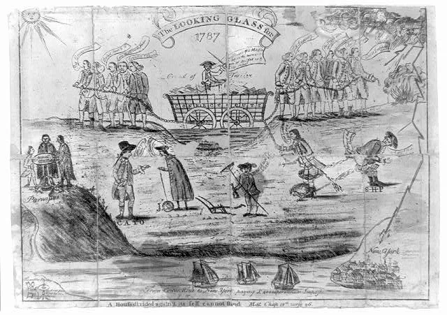 The looking glass for 1787. A house divided against itself cannot stand. Mat. chap. 13th verse 26