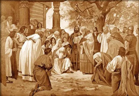 Věnceslav Černý - Příchod věrozvěstů Cyrila a Metoděje na Moravu