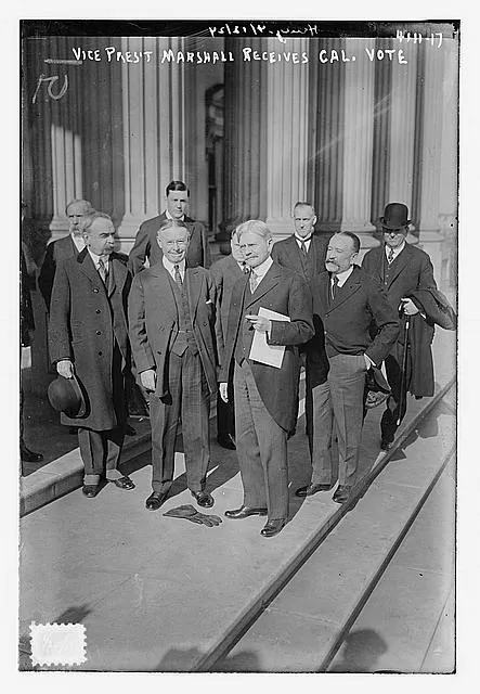 Vice Pres't Marshall receives Cal. Vote