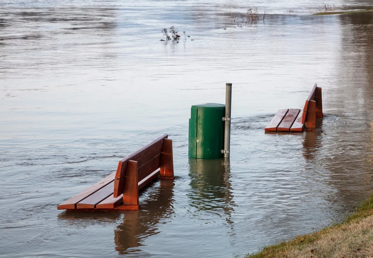 bench, flood, calamity, river, outdoors, flood, flood, flood, flood, flood, calamity