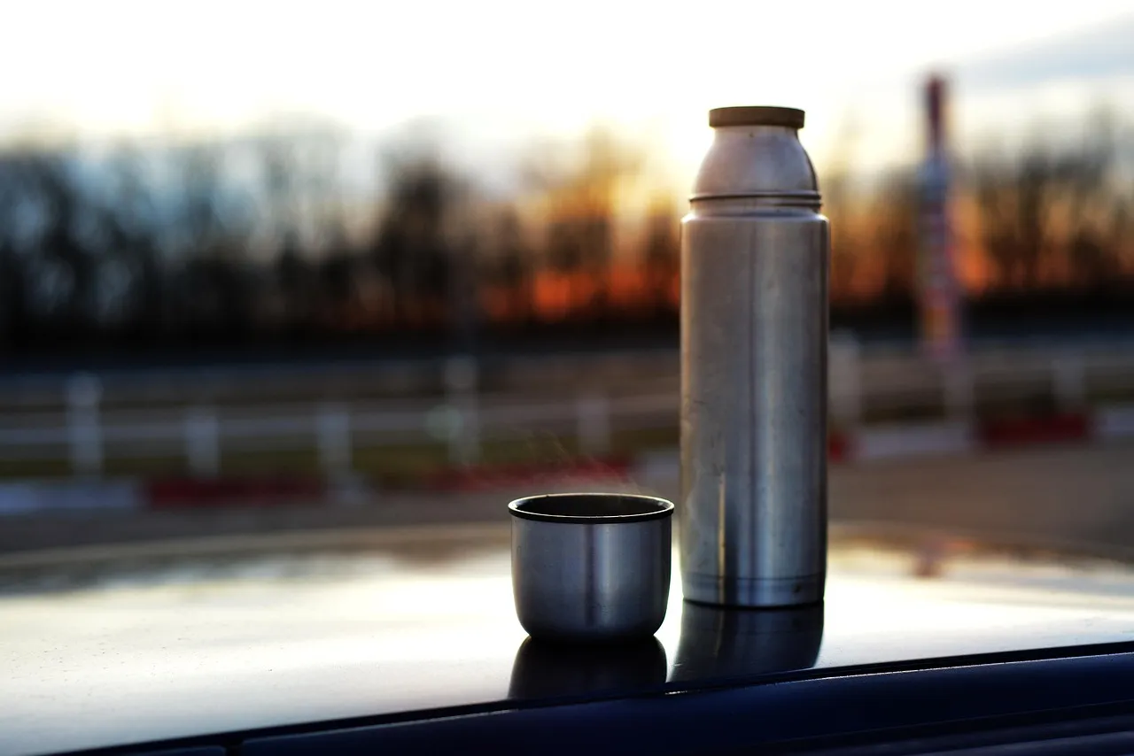 dawn, thermos, journey, calm, nature, panorama, sunrise, silence, morning, vacation, tea, coffee, hot, drink, mood, sky, in the morning, morgenstimmung, atmosphere, relaxation, thermos, thermos, thermos, thermos, thermos