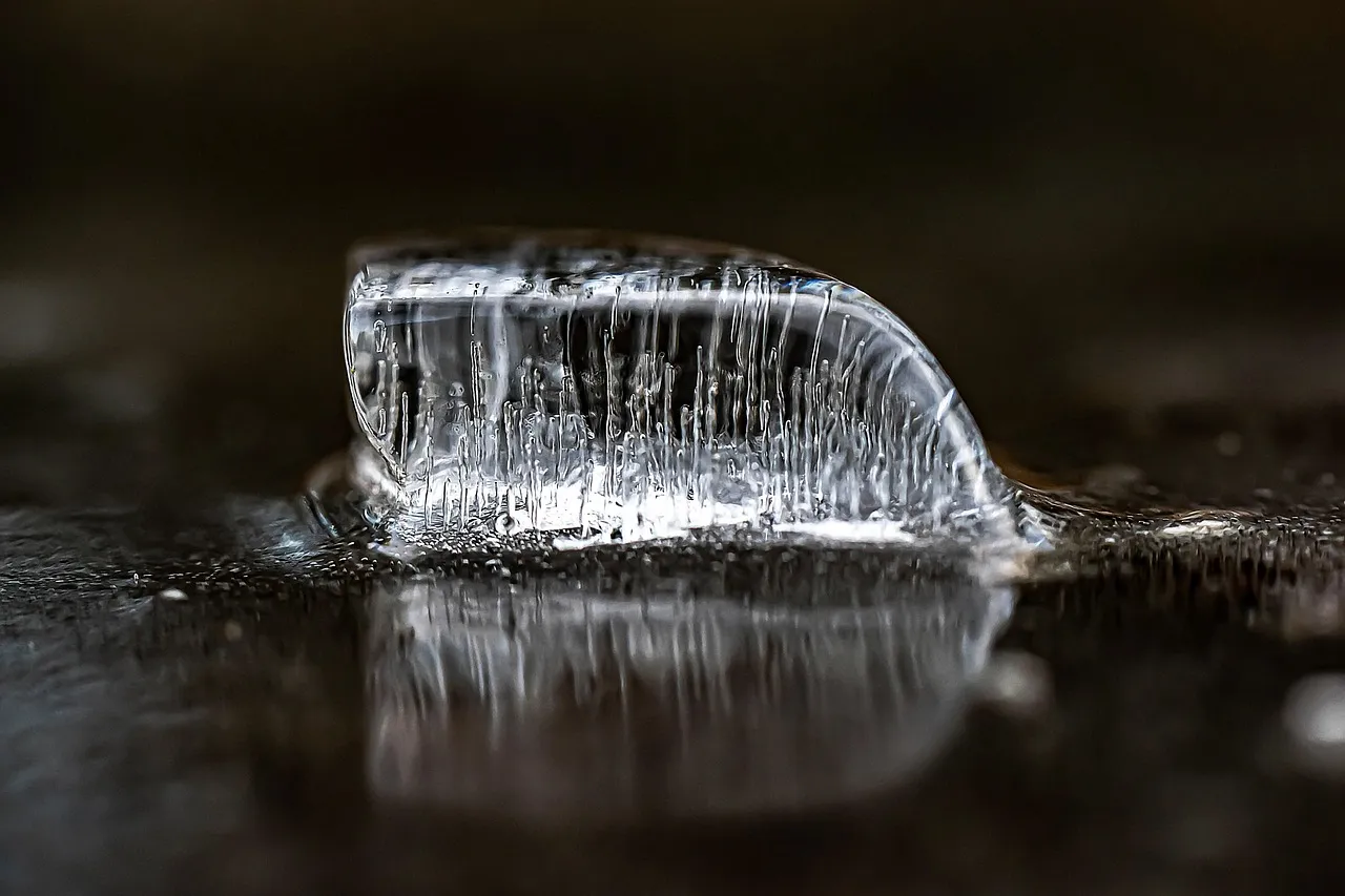 ice, melting, water, frozen, cold, nature, closeup
