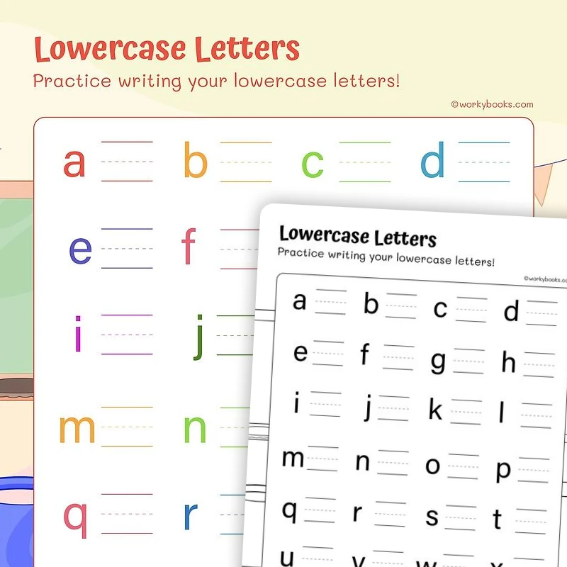 Lowercase Letters — ela worksheet for Grade 1, page 1 of 3