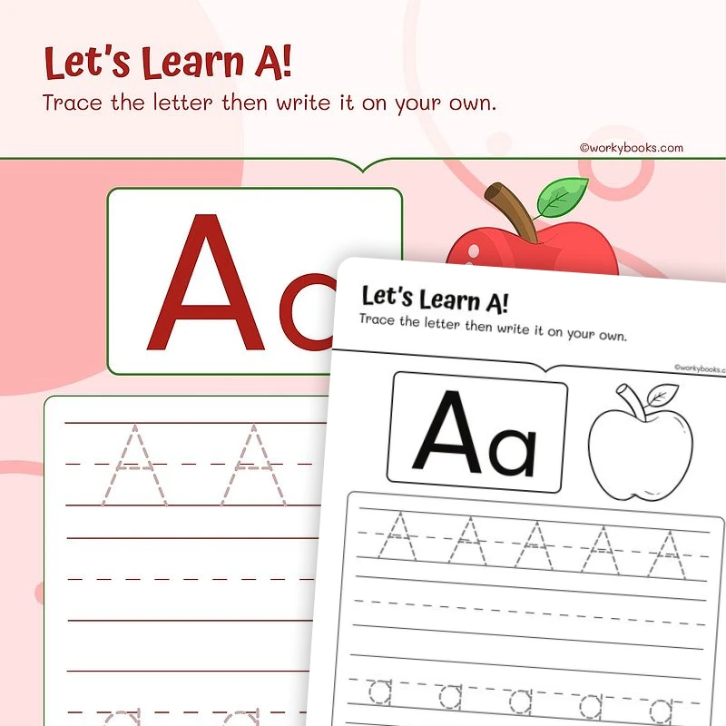 Alphabet A — ela worksheet for Grade K, Grade 1, page 1 of 3