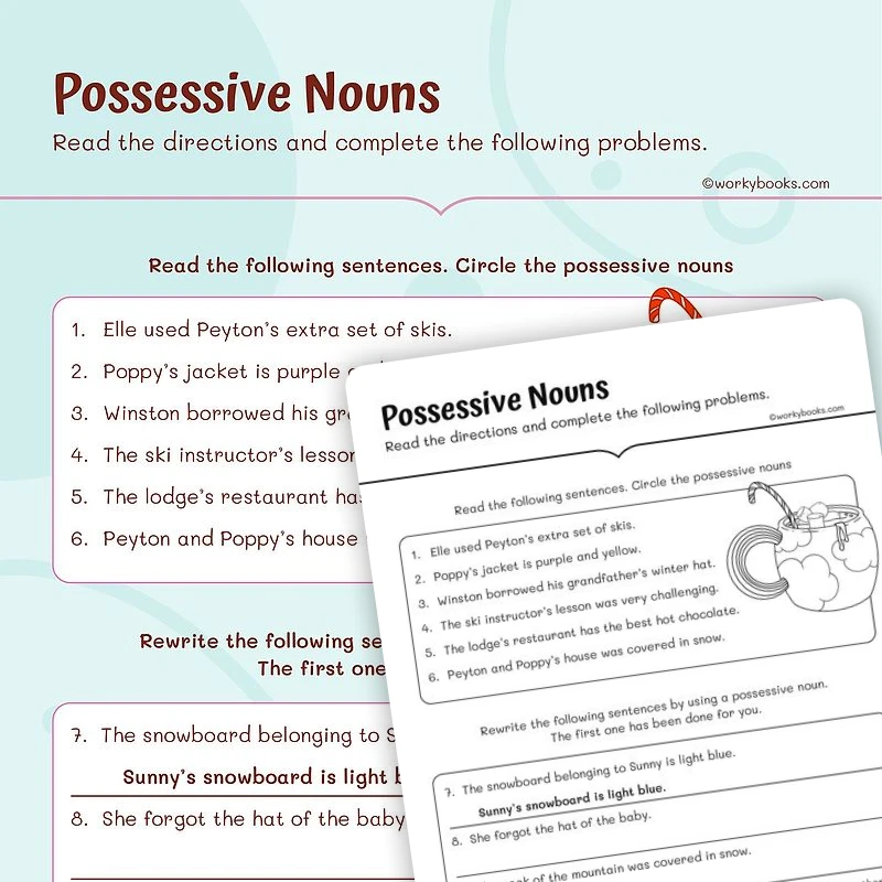 Possessive Nouns — ela worksheet for Grade 3, page 1 of 3