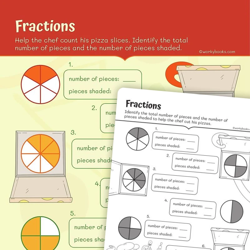 Representing a Fraction — math worksheet for Grade 3, page 1 of 3