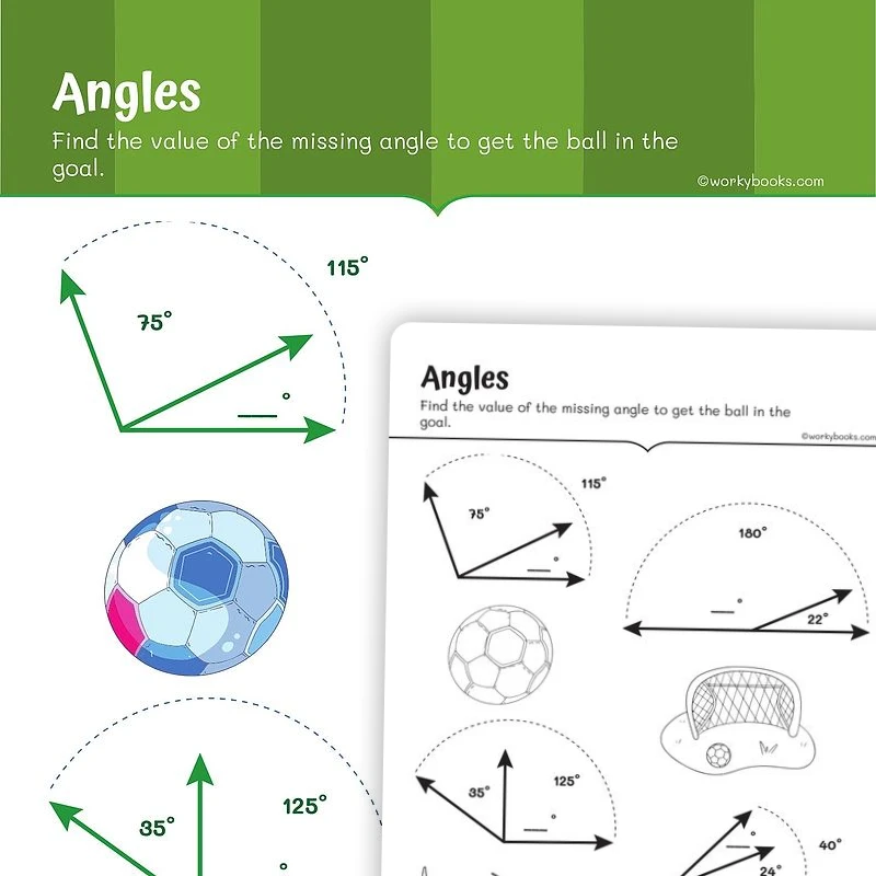 Angles — math worksheet for Grade 4, Grade 5, page 1 of 3