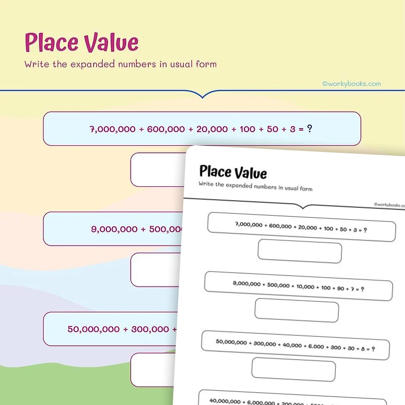 Place Value — math resource for Grade 4, Grade 5, page 1 of 3