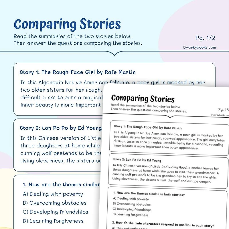Comparing and Contrasting Two Non Fiction Texts — ela worksheet for Grade 5, page 1 of 3