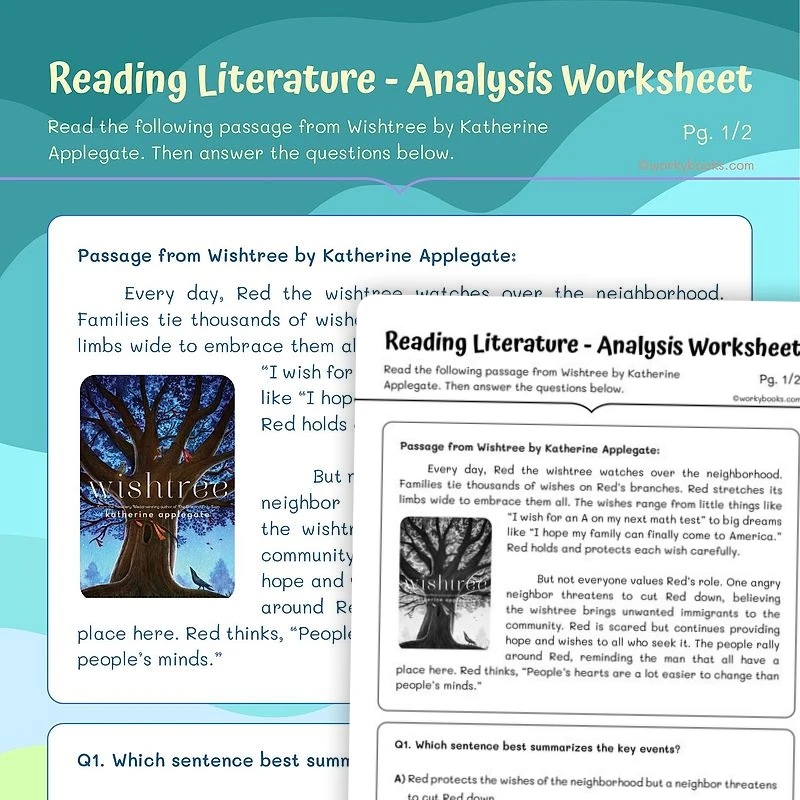 Informative Writing — Analysis Worksheet — ela worksheet for Grade 5, page 1 of 3