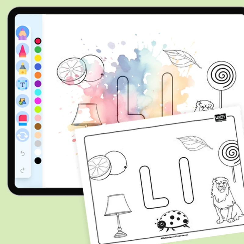 Letter L — coloring-pages coloring page for Grade 1, Grade 2, Grade 3, Grade 4, Grade 5, page 1 of 1