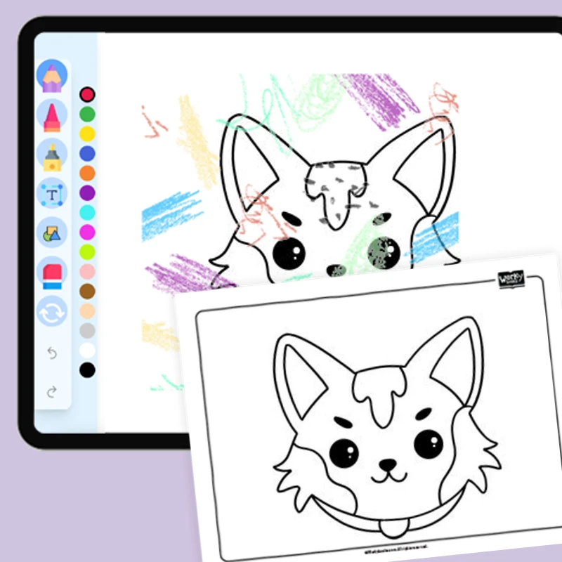 Animal face - Cat — coloring-pages coloring page for Grade 1, Grade 2, Grade 3, Grade 4, Grade 5, page 1 of 1