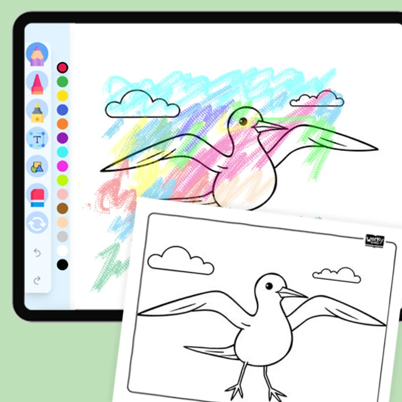 Arctic Tern — coloring-pages coloring page for Grade 1, Grade 2, Grade 3, Grade 4, Grade 5, page 1 of 1