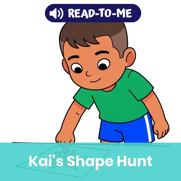 Kai's Shape Hunt — books books and readers for Grade 1, Grade 2, Grade 3, Grade 4, Grade 5, page 1 of null