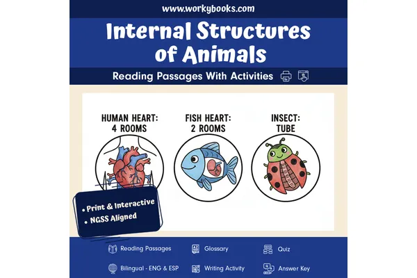 Internal Structures of Animals — science bundle for Grade 3, Grade 4, Grade 5, page 1 of undefined