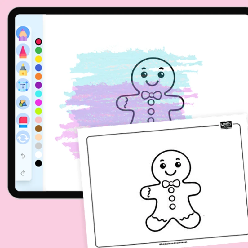 A gingerbread man — coloring-pages coloring page for Grade 1, Grade 2, Grade 3, Grade 4, Grade 5, page 1 of 1