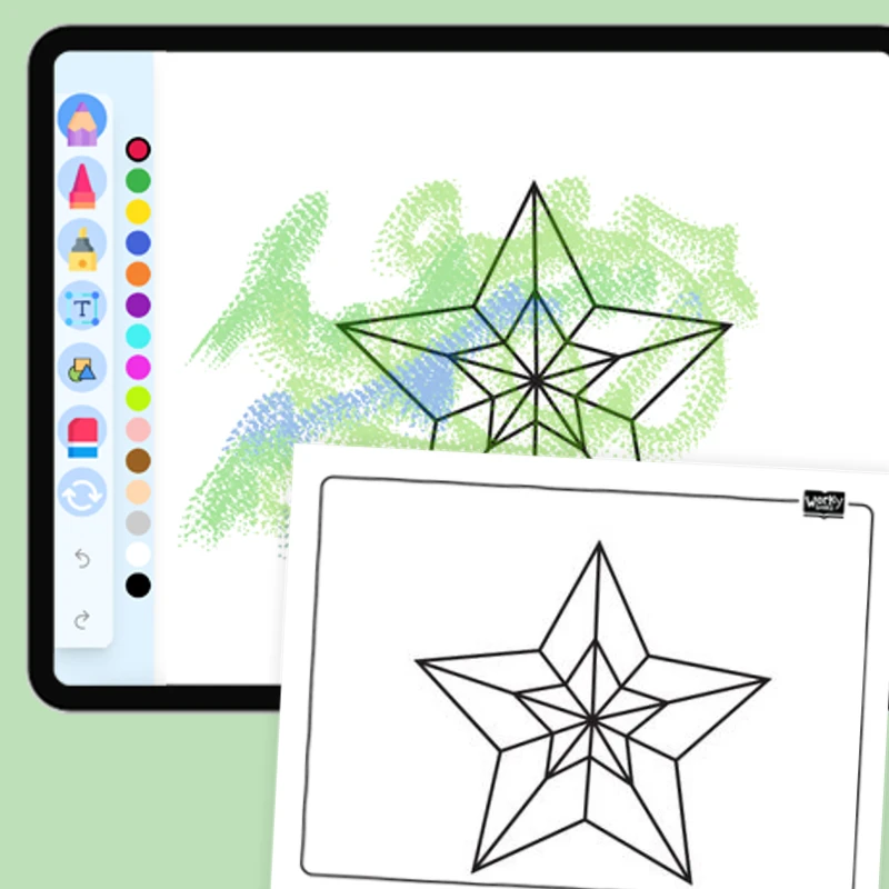 Christmas Star — coloring-pages coloring page for Grade 1, Grade 2, Grade 3, Grade 4, Grade 5, page 1 of 1