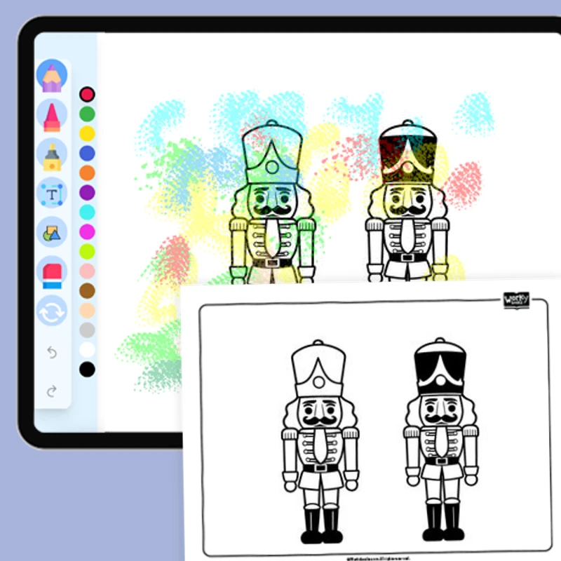 A toy nutcracker — coloring-pages coloring page for Grade 1, Grade 2, Grade 3, Grade 4, Grade 5, page 1 of 1
