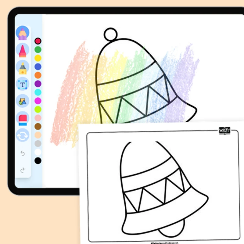 Christmas Ornament — coloring-pages coloring page for Grade 1, Grade 2, Grade 3, Grade 4, Grade 5, page 1 of 1