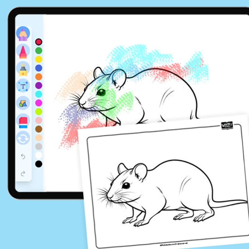 Kangaroo Rat — coloring-pages coloring page for Grade 1, Grade 2, Grade 3, Grade 4, Grade 5, page 1 of 1