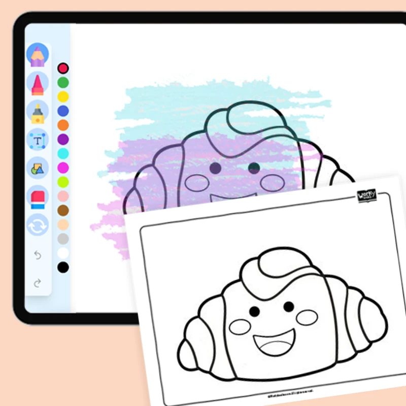 Crossiant — coloring-pages coloring page for Grade 1, Grade 2, Grade 3, Grade 4, Grade 5, page 1 of 1
