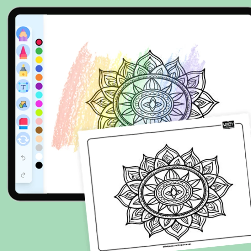 Diwali Mandala — coloring-pages coloring page for Grade 1, Grade 2, Grade 3, Grade 4, Grade 5, page 1 of 1