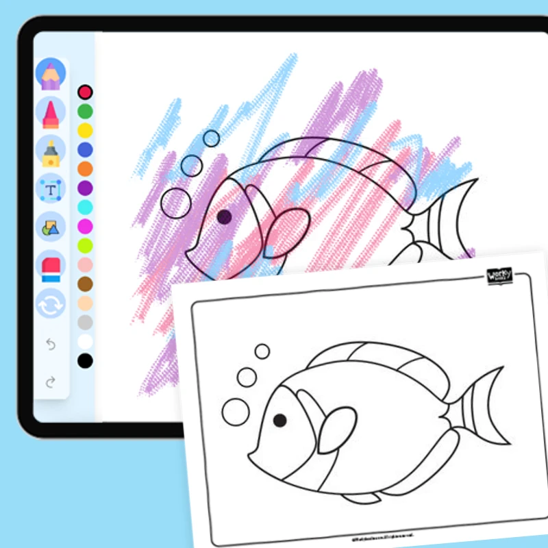 Rainbow Parrotfish — coloring-pages coloring page for Grade 1, Grade 2, Grade 3, Grade 4, Grade 5, page 1 of 1
