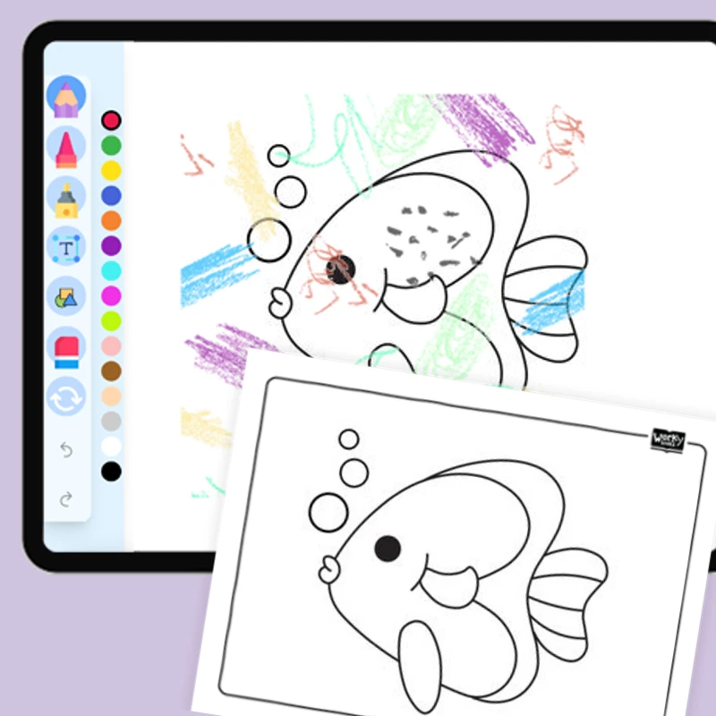 Pink Fish — coloring-pages coloring page for Grade 1, Grade 2, Grade 3, Grade 4, Grade 5, page 1 of 1