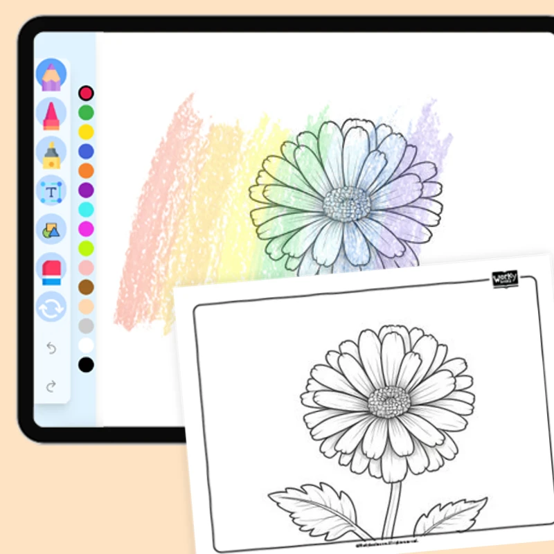 Marigold, positivity — coloring-pages coloring page for Grade 1, Grade 2, Grade 3, Grade 4, Grade 5, page 1 of 1