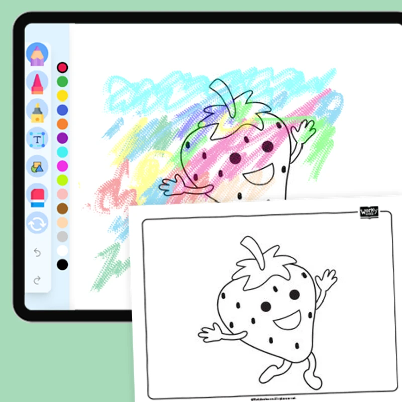 Strawberry — coloring-pages coloring page for Grade 1, Grade 2, Grade 3, Grade 4, Grade 5, page 1 of 1