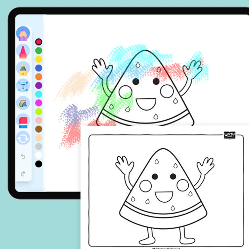 Watermelon — coloring-pages coloring page for Grade 1, Grade 2, Grade 3, Grade 4, Grade 5, page 1 of 1