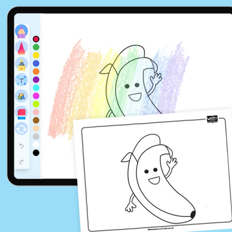 Banana — coloring-pages coloring page for Grade 1, Grade 2, Grade 3, Grade 4, Grade 5, page 1 of 1
