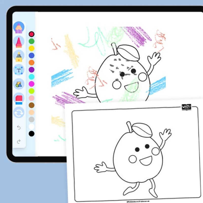 Guava — coloring-pages coloring page for Grade 1, Grade 2, Grade 3, Grade 4, Grade 5, page 1 of 1