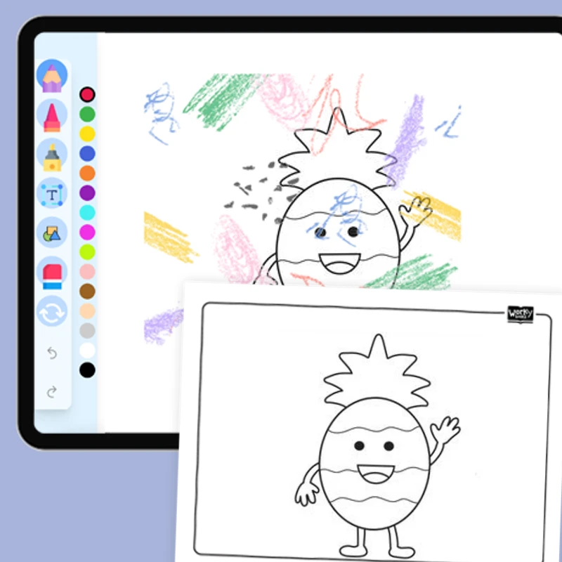 Pineapple — coloring-pages coloring page for Grade 1, Grade 2, Grade 3, Grade 4, Grade 5, page 1 of 1