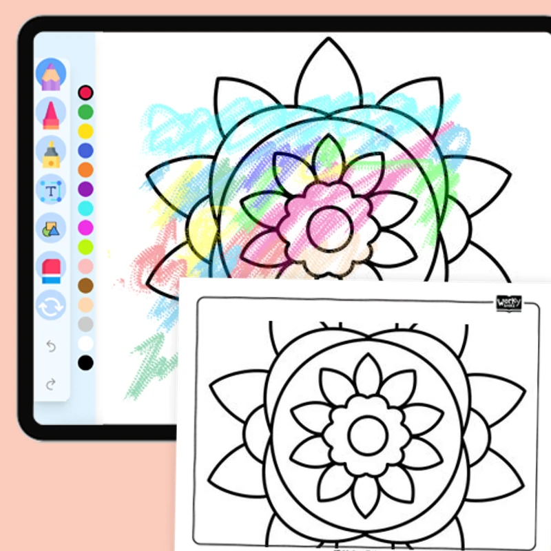 Hexagon Mandala — coloring-pages coloring page for Grade 1, Grade 2, Grade 3, Grade 4, Grade 5, page 1 of 1