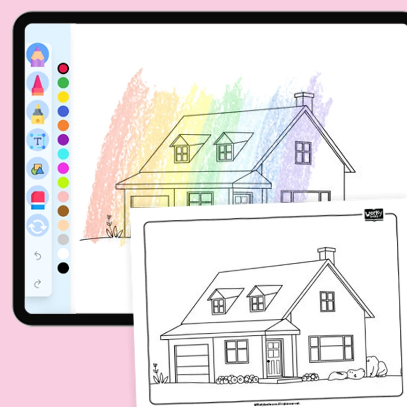 Brick House — coloring-pages coloring page for Grade 1, Grade 2, Grade 3, Grade 4, Grade 5, page 1 of 1