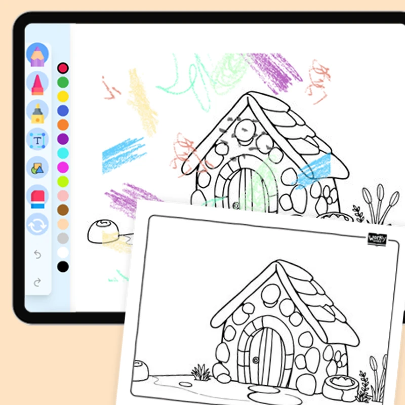 Stone House — coloring-pages coloring page for Grade 1, Grade 2, Grade 3, Grade 4, Grade 5, page 1 of 1