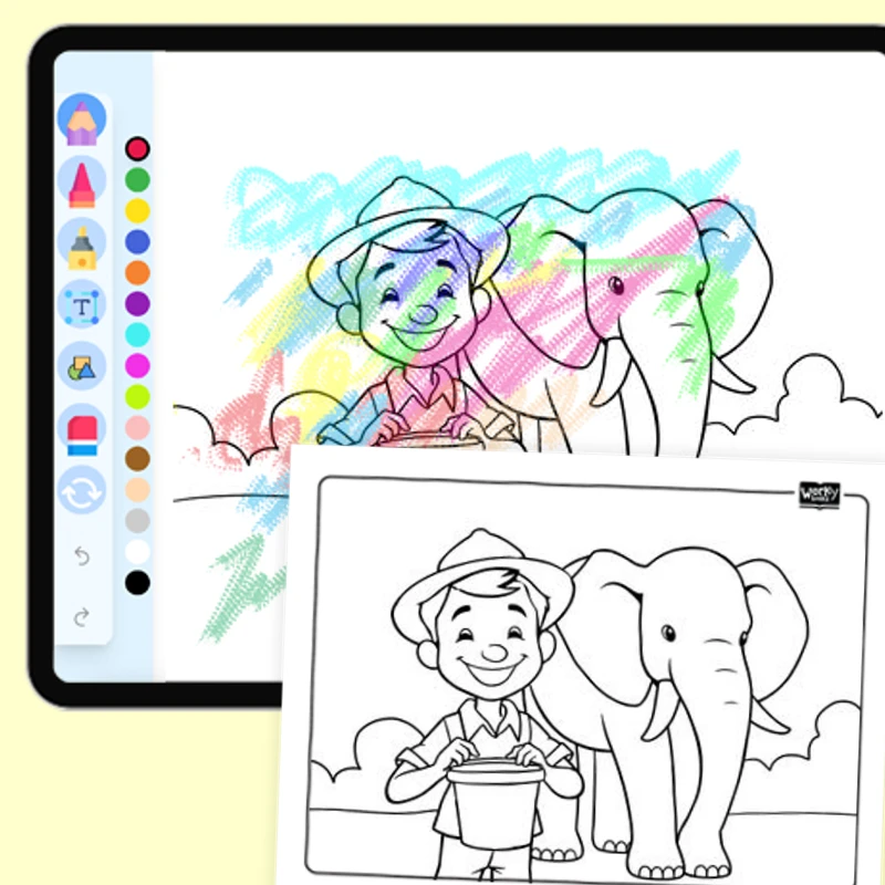 Zookeeper — coloring-pages coloring page for Grade 1, Grade 2, Grade 3, Grade 4, Grade 5, page 1 of 1