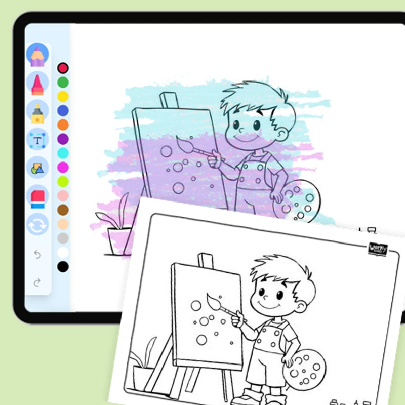 Artist — coloring-pages coloring page for Grade 1, Grade 2, Grade 3, Grade 4, Grade 5, page 1 of 1
