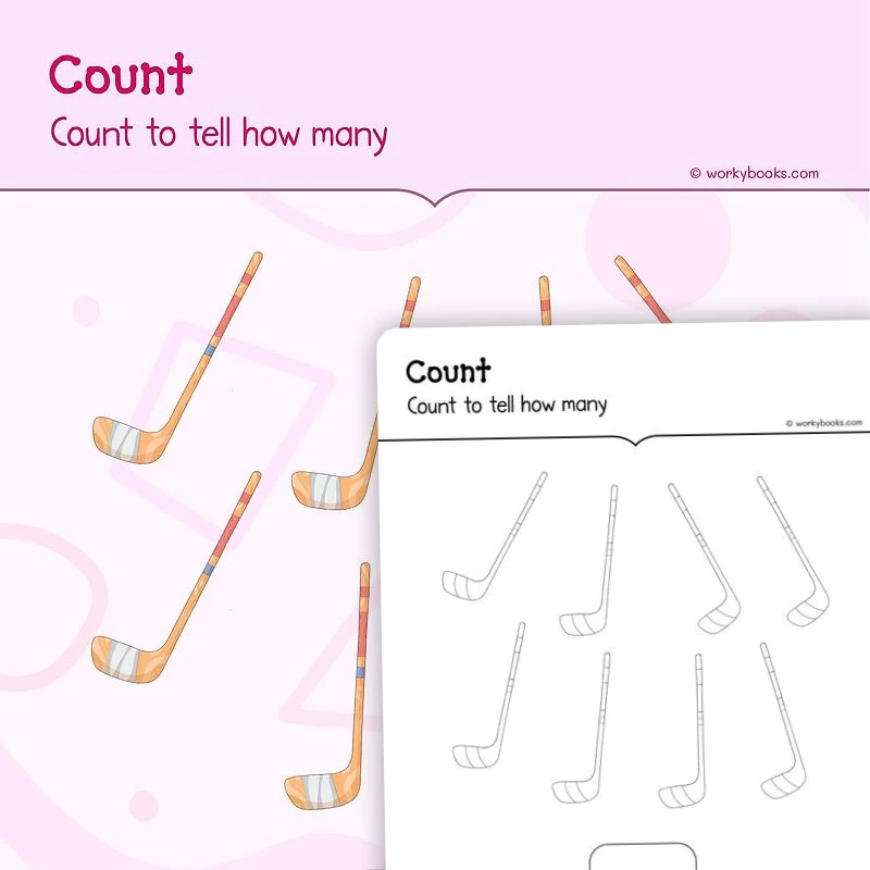 Count to Tell How Many 3 — math worksheet for Grade K, page 1 of 3