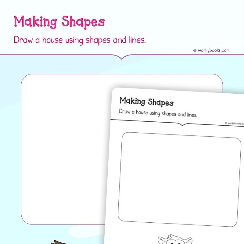 Making Shapes with other Shapes — math worksheet for Grade K, page 1 of 3
